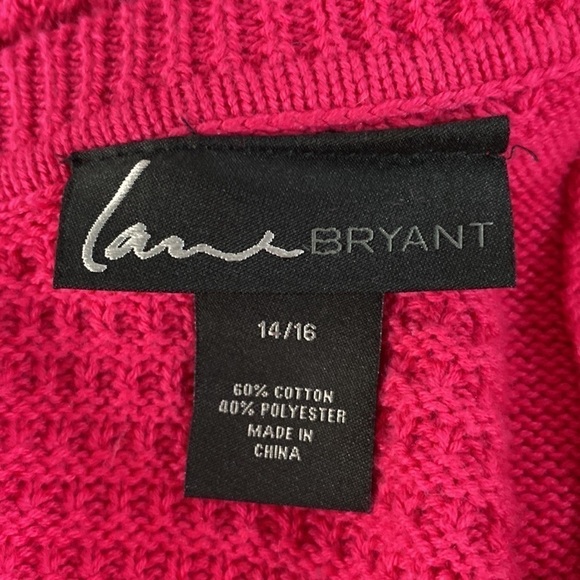 Lane Bryant 3/4 sleeve sweater pink size 14/16 - Picture 5 of 6